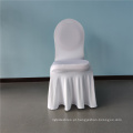 Reador por atacado Polyster Ruffle Stretch Spandex Chair com rodapé para festa de banquete ou casamento